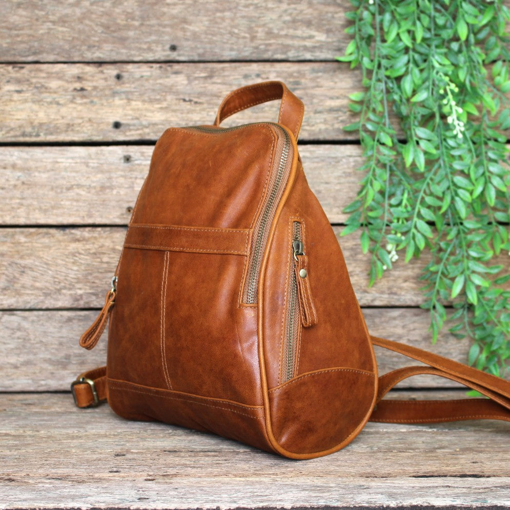 Rustic backpack shop